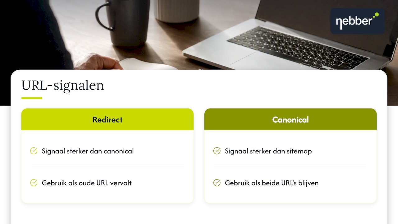 Vergelijking van redirect canonical en sitemap